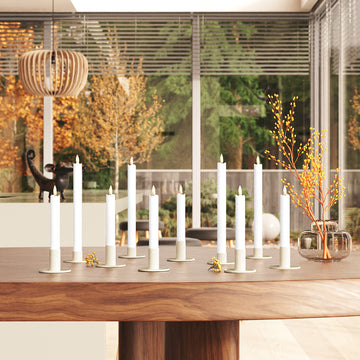 Πακέτο Romantik LED Crown Light - Λευκό - 6 τεμάχια 15 cm | 4 τεμάχια 24 εκ