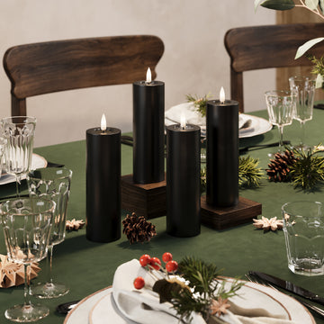 Φώτα μπλοκ LED Ø 5 x 15 cm Μαύρο - 4 τεμ.