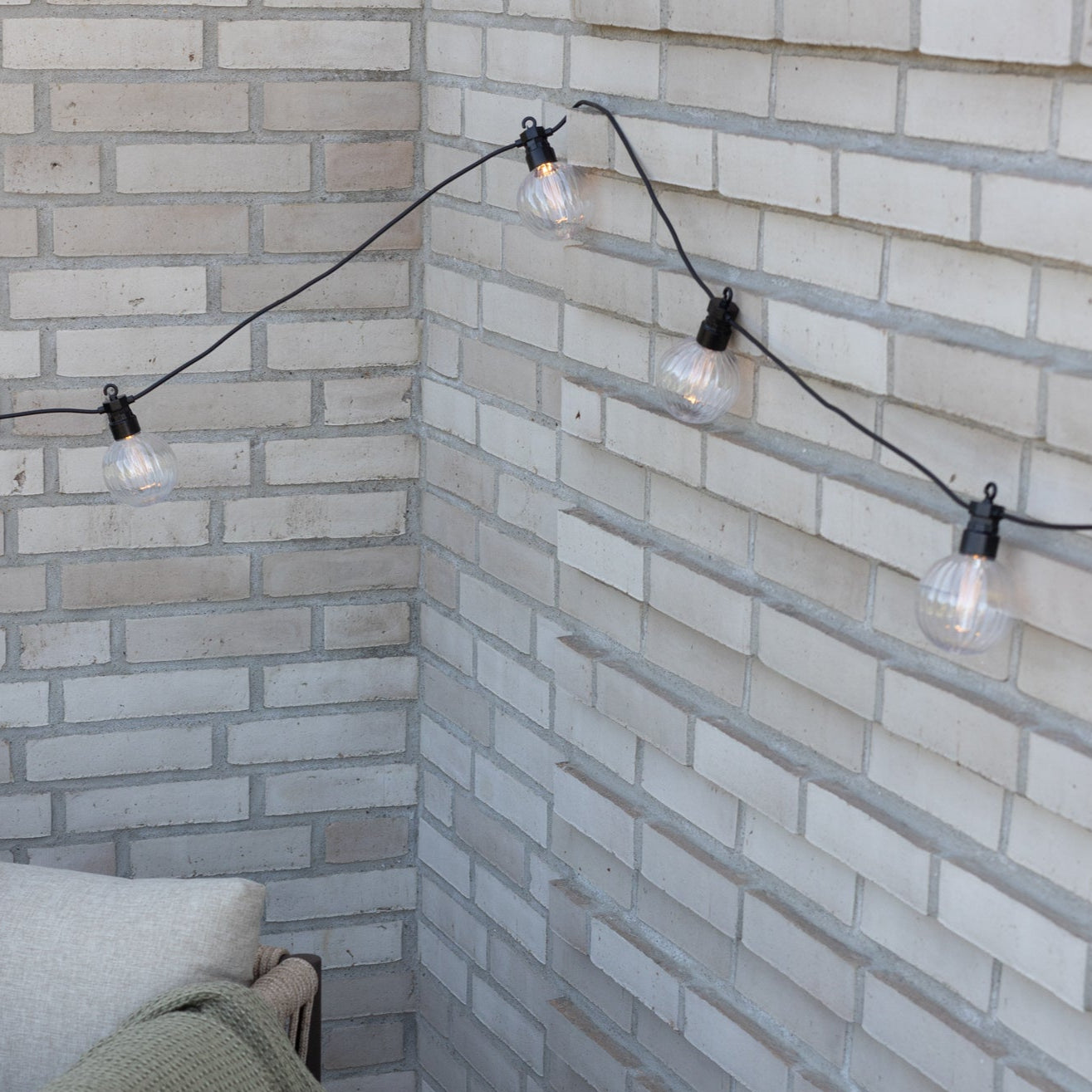 Deluxe Homeart Exklusiv randig ljuskedja Ø6 startset Ljuskedja 2