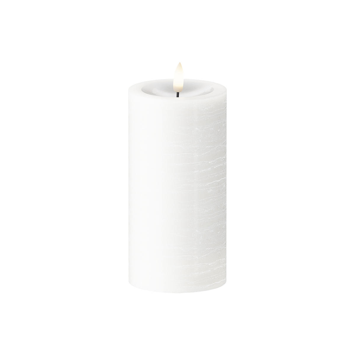 LED Blokklys Ø 7,5 x 15 cm Hvit