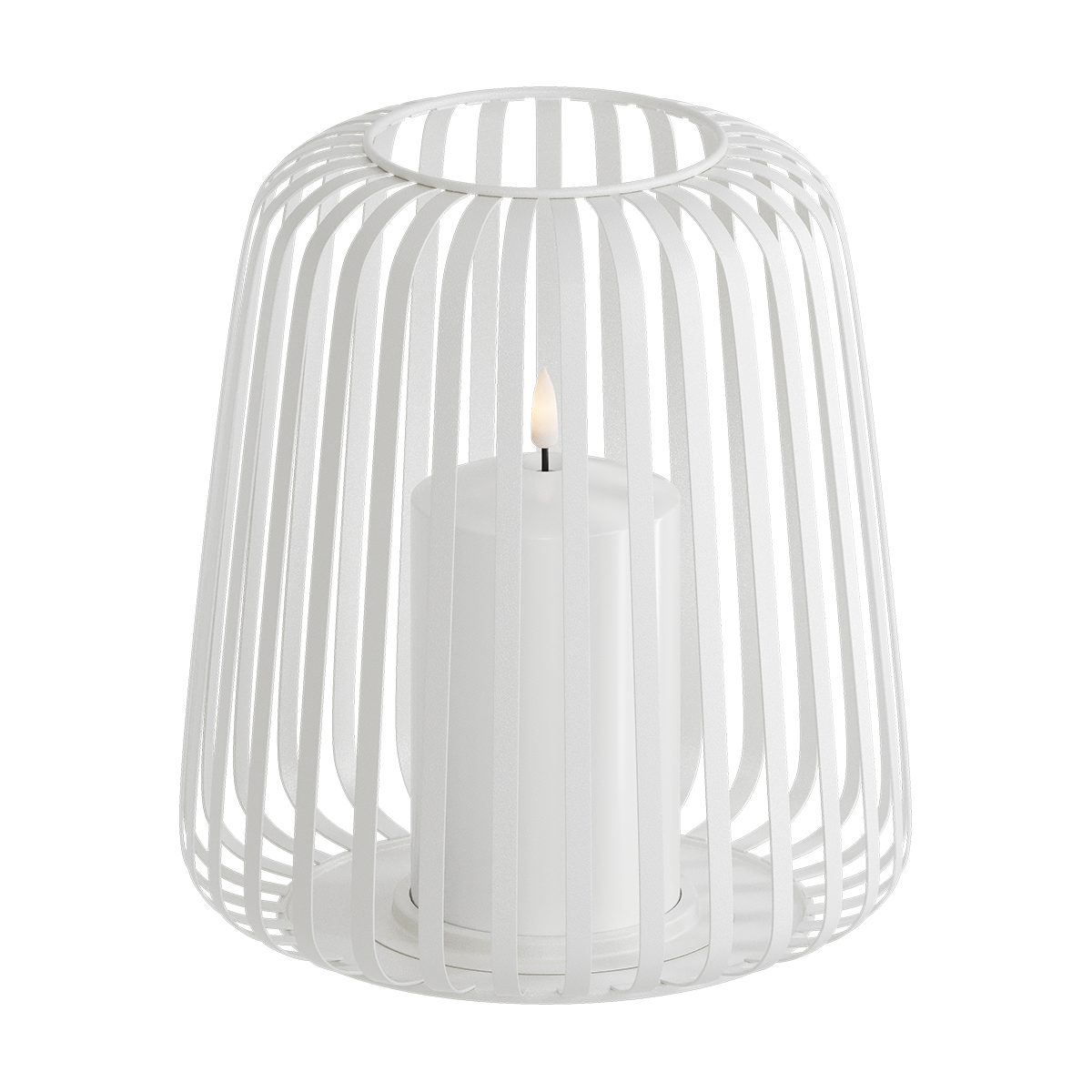 LED lampáš Ø 20 x 22 cm Biela