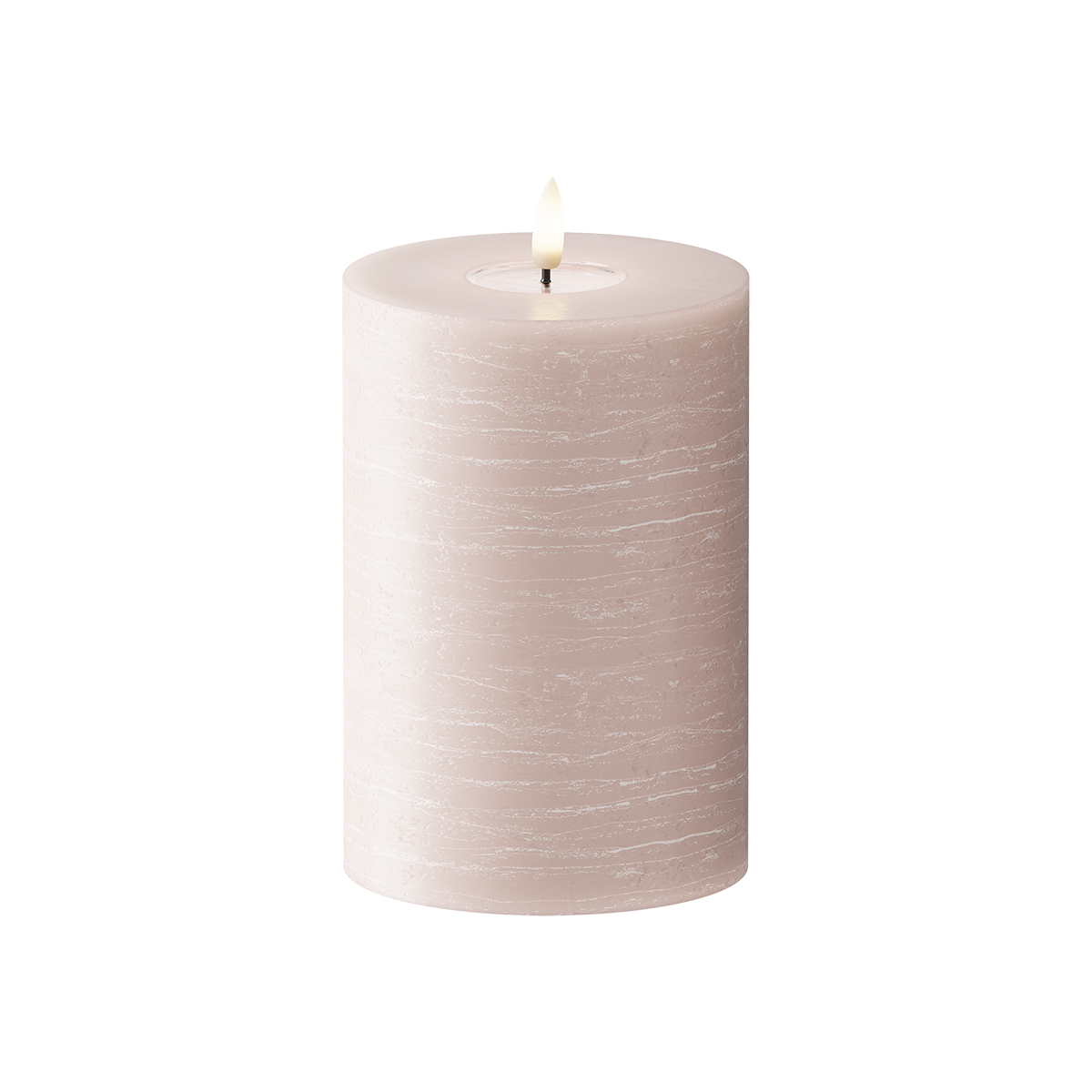 LED Blockljus WetLook Ø 10 x 15 cm Rosa