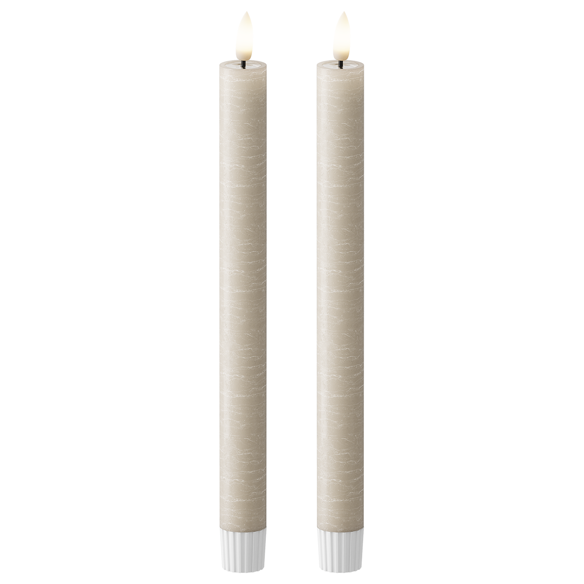 LED Kronelys WetLook Ø 2,2 x 24,5 cm Sand