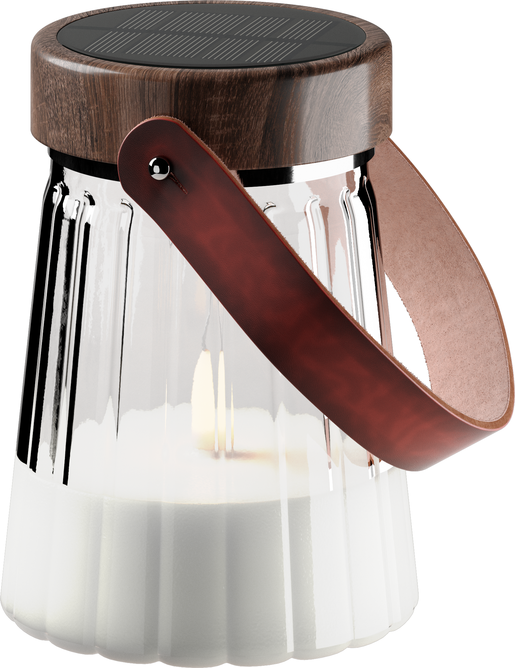 Deluxe Homeart LED-klaasist latern 13cm LED-laternad 4