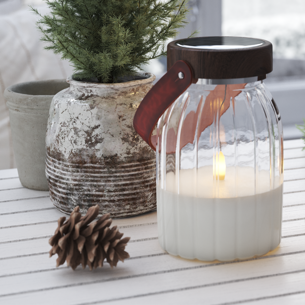 Deluxe Homeart LED Glaslykta 17cm LED lyktor 1