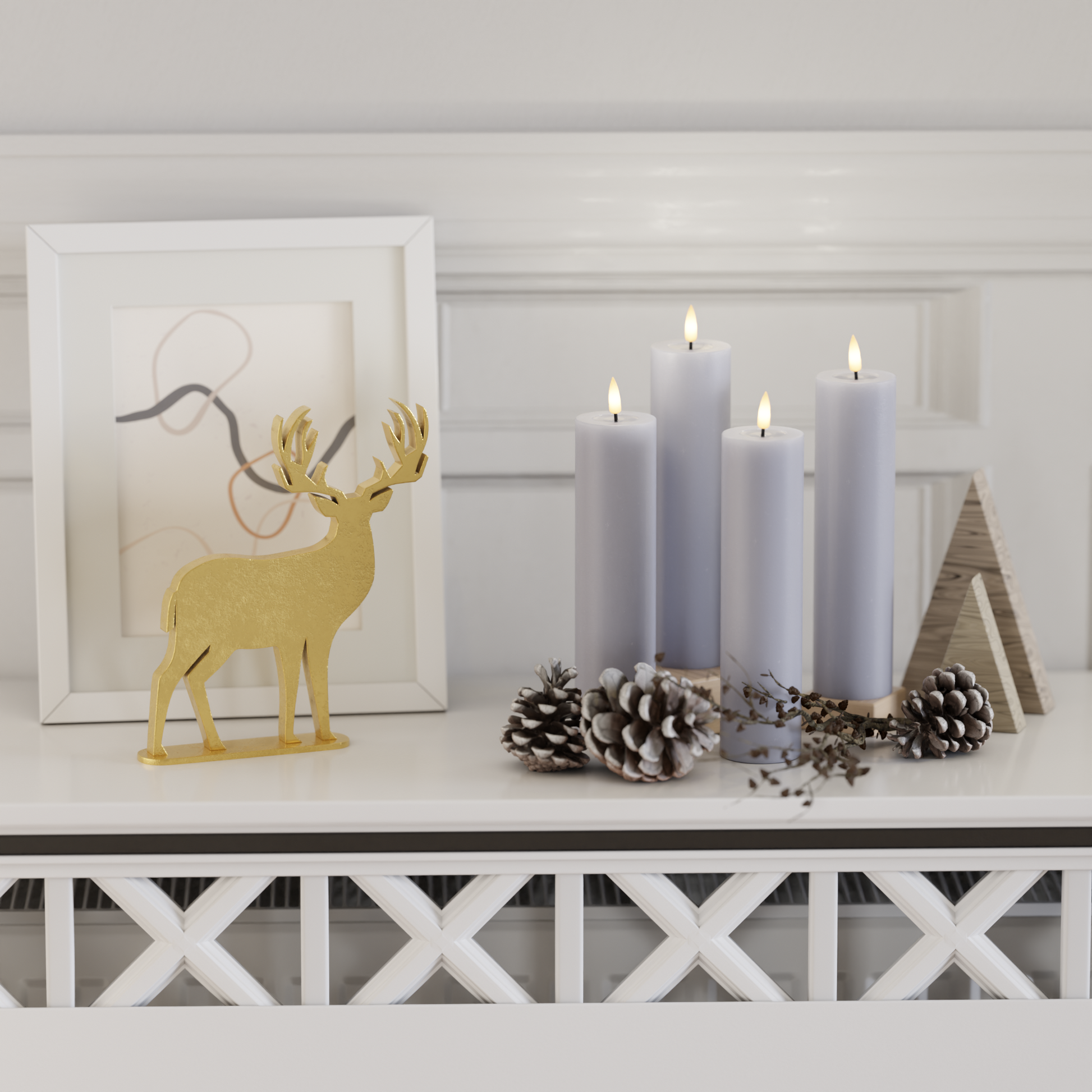 Deluxe Homeart LED plokkvalgusti pakett - Tolmune sinine - 4 tükki 5 x 20 cm 2