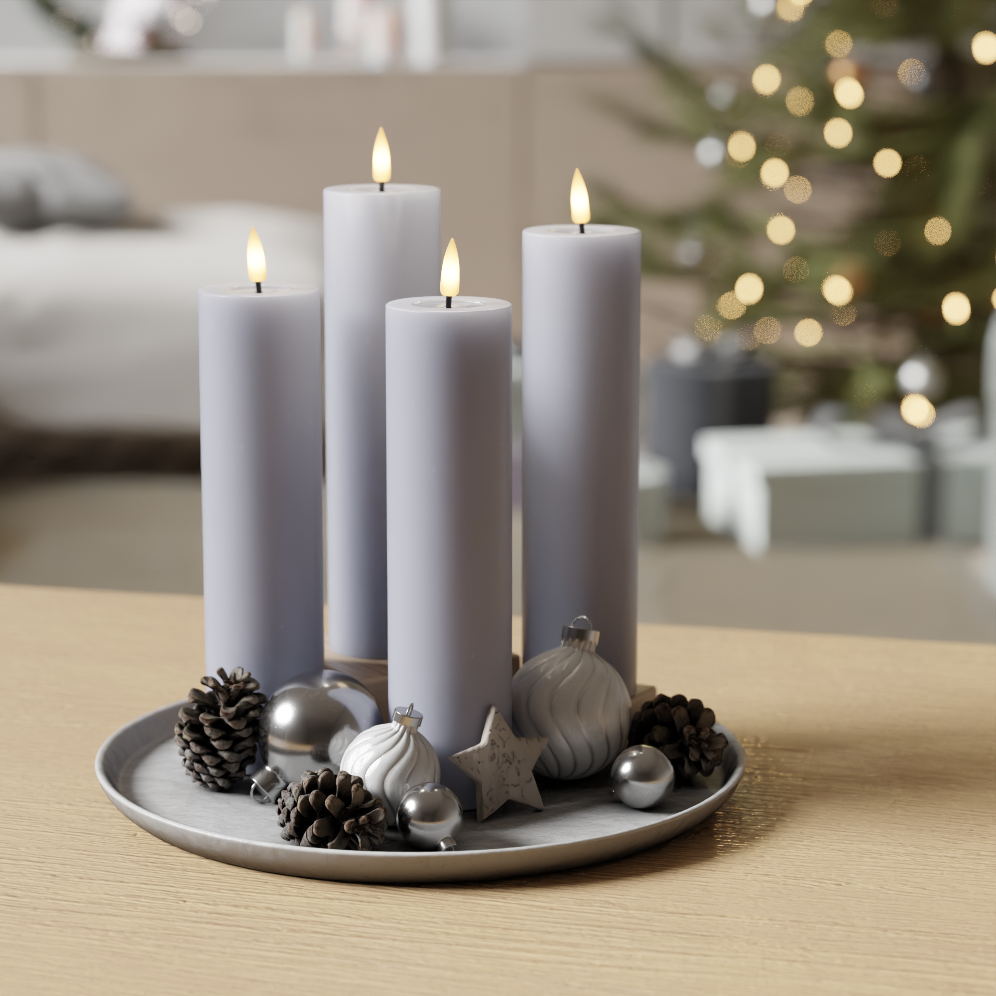 Deluxe Homeart LED plokkvalgusti pakett - Tolmune sinine - 4 tükki 5 x 20 cm 1