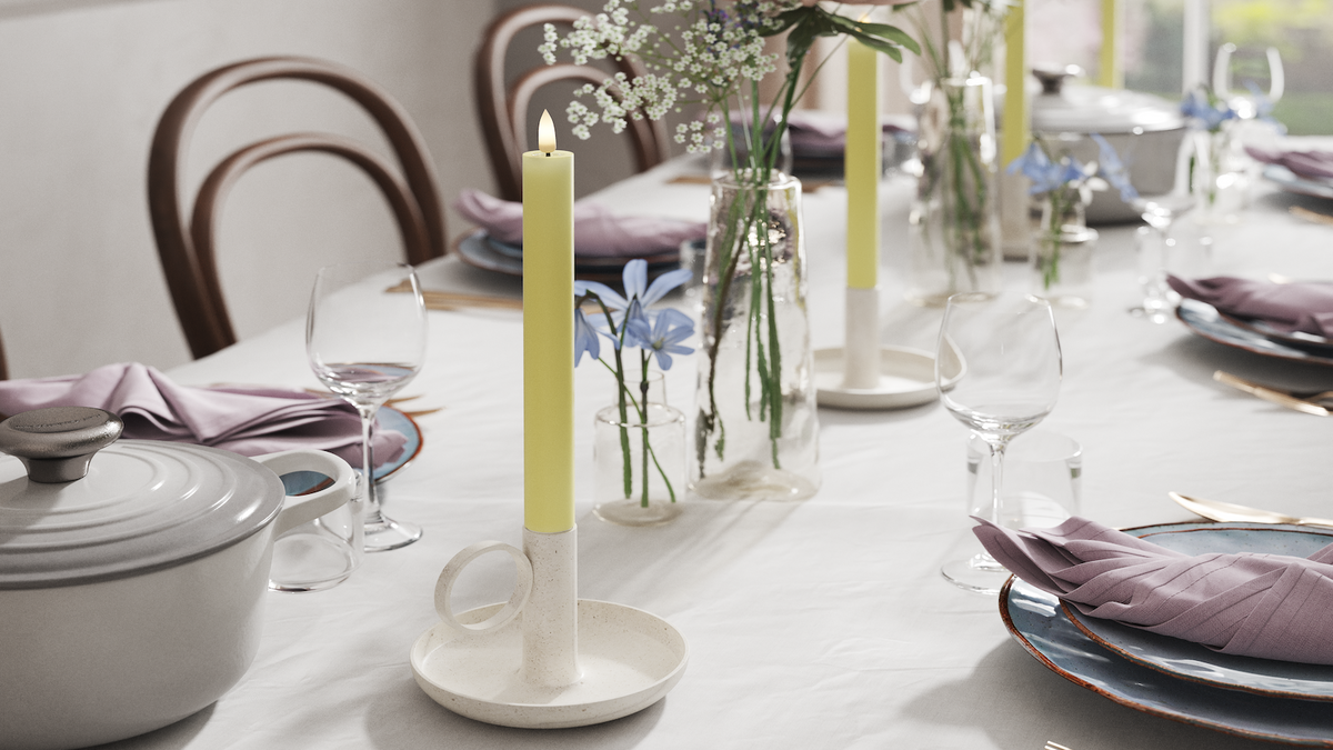 LED de vida real Vela fina Com design wetlook ™
