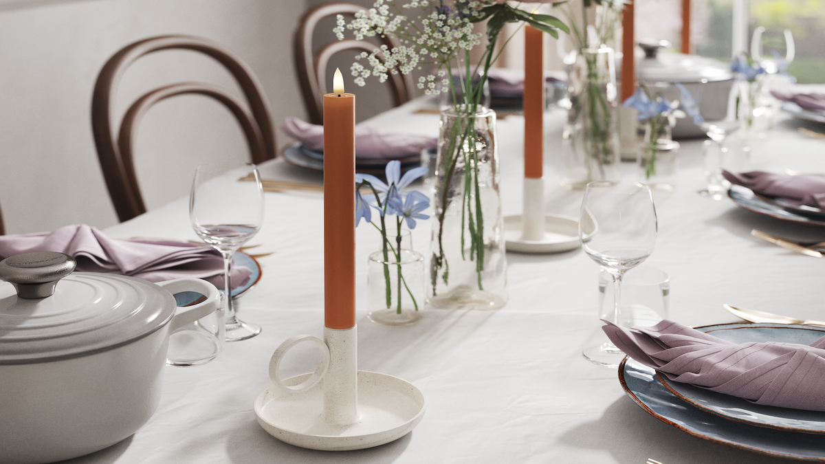 Natural faith LED Dinner candle With Wetlook ™ design