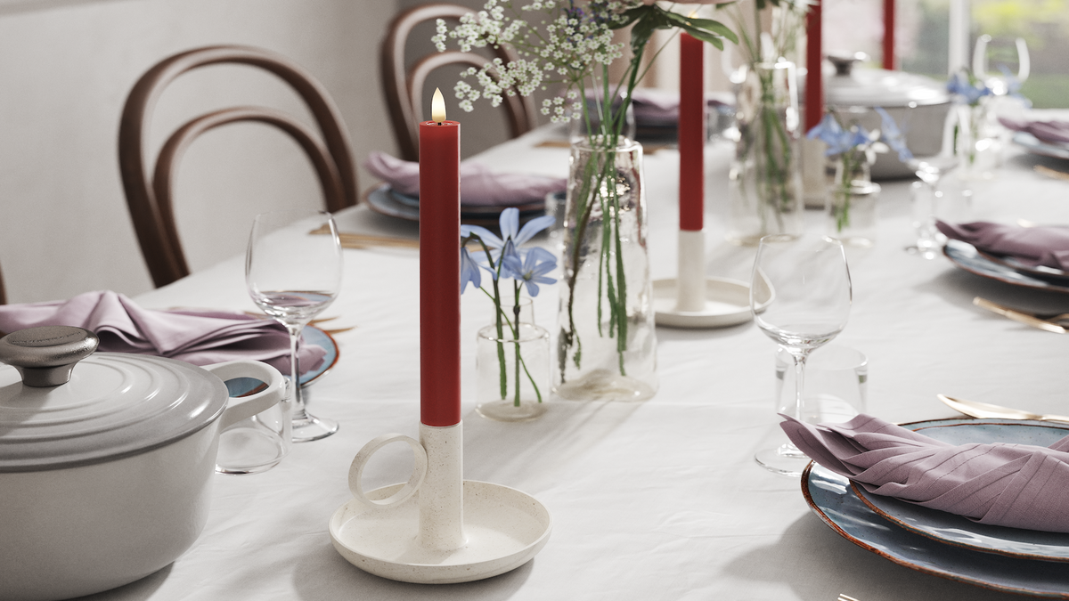 LED de vida real Vela fina Com design wetlook ™