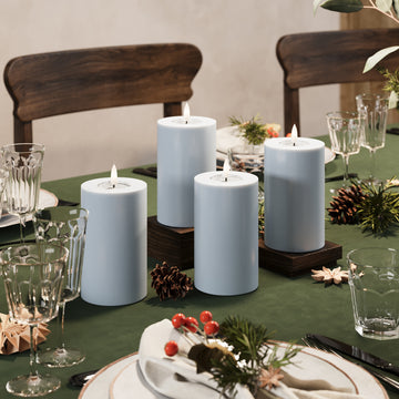 LED blokové svetlá Ø 7,5 x 12,5 cm Prašnomodrá - 4 ks