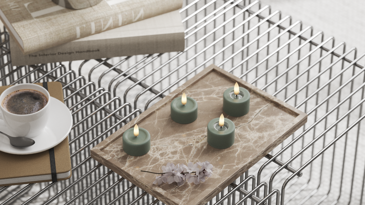 Foi naturelle LED Géant Bougie chauffe-plat Avec Wetlook ™ Design