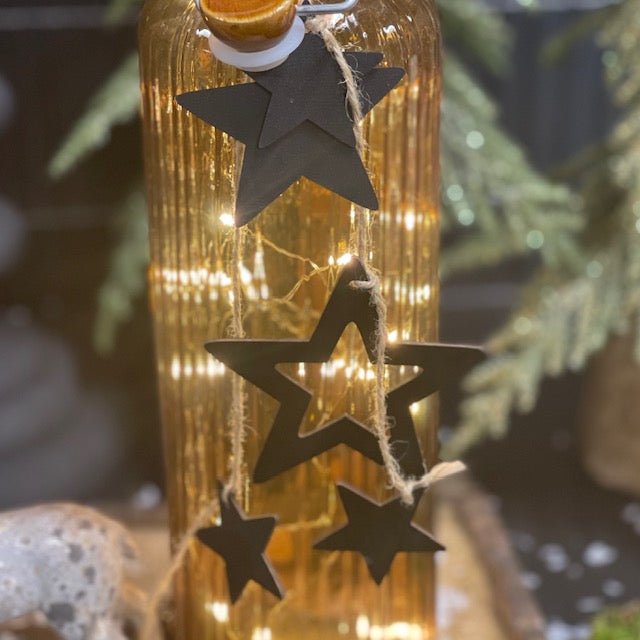 Deco šnúrka s hviezdičkami 1m"Čierna" Deluxe Homeart 1