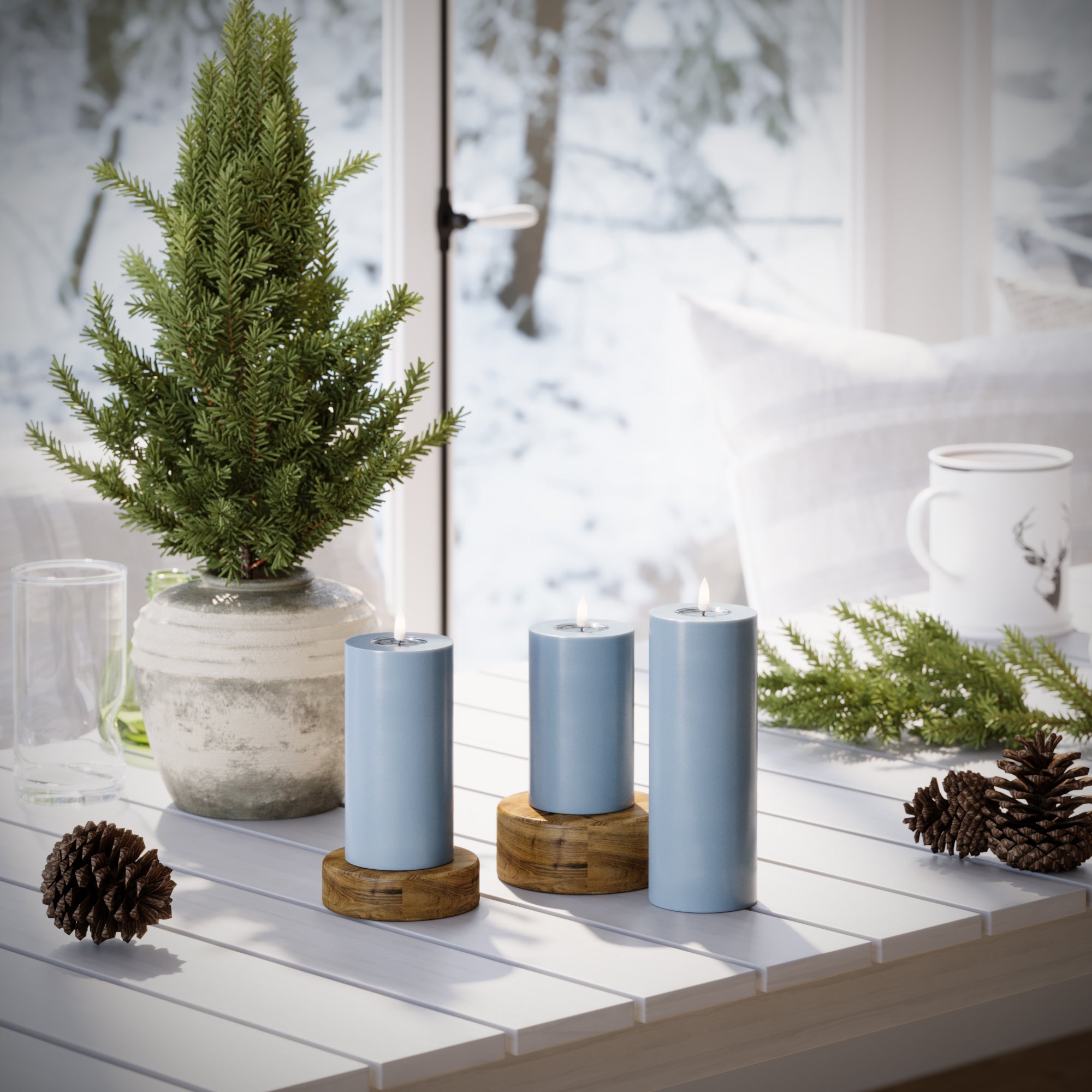 Φως μπλοκ LED Ø 7.5 x 12.5 + 15 + 20 Παγωμένο μπλε