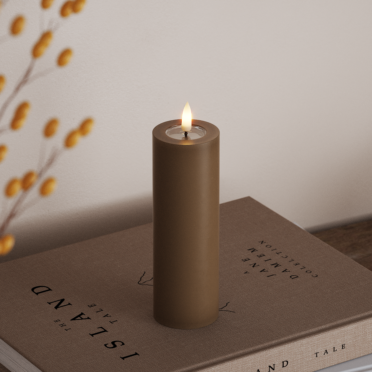 Deluxe Homeart Φωτιστικό μπλοκ LED Ø 5 x 15 cm Καραμέλα Φως μπλοκ LED 3