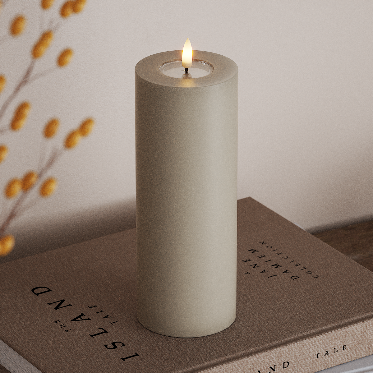 Deluxe Homeart LED blokové svetlo Ø 7,5 x 20 cm Piesková LED blokové svetlo 3