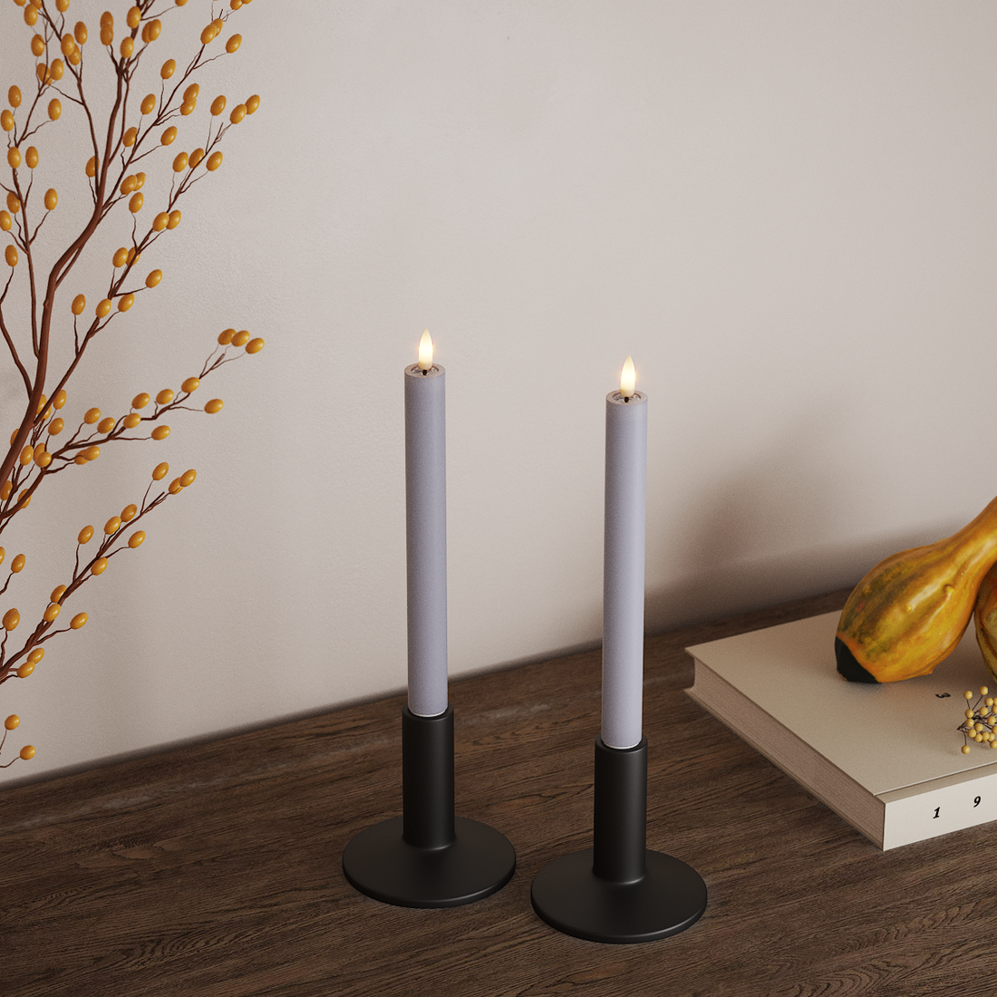 Deluxe Homeart Korunka LED 2 ks, Ø 2 x 24 cm Zaprášená modrá LED korunkové světlo 4