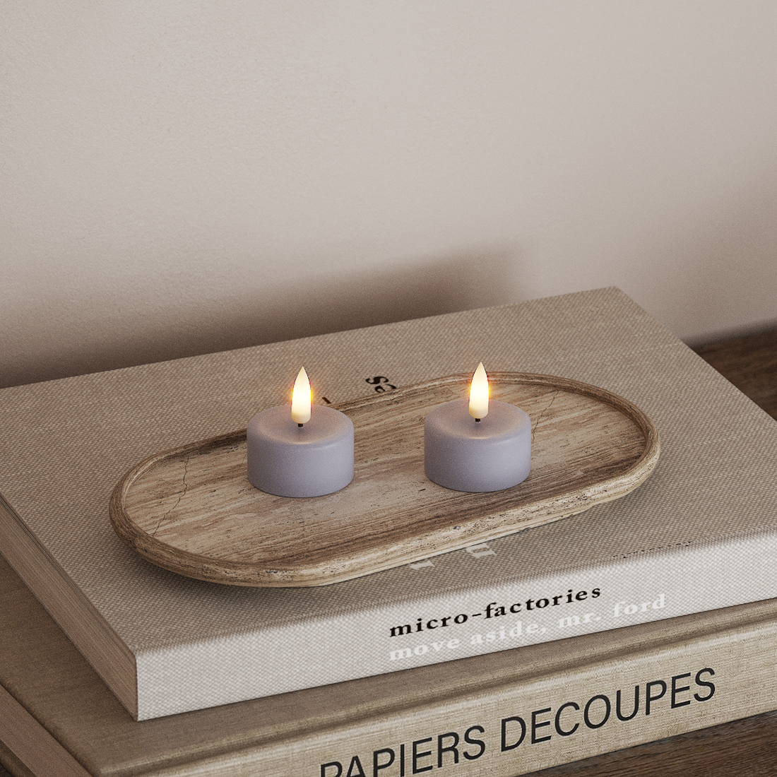 Deluxe Homeart LED Värmeljus 2 stycken Stövet blå LED Värmeljus 4