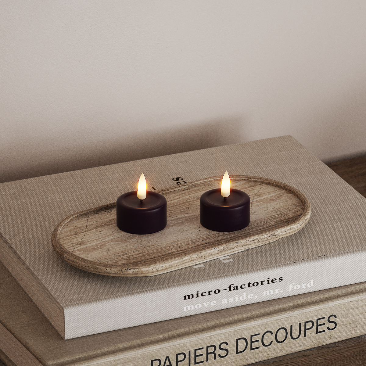 Deluxe Homeart Φωτιστικό τσαγιού LED 2 τεμ. Σκούρο μωβ Φωτάκι τσαγιού LED 3