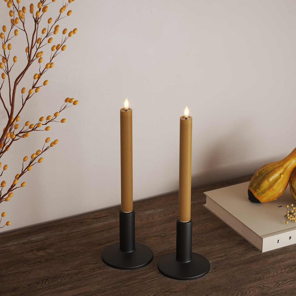 Deluxe Homeart LED φωτιστικό κορώνας 2 τμχ, Ø 2 x 24 cm Κάρι Φως κορώνας LED 3