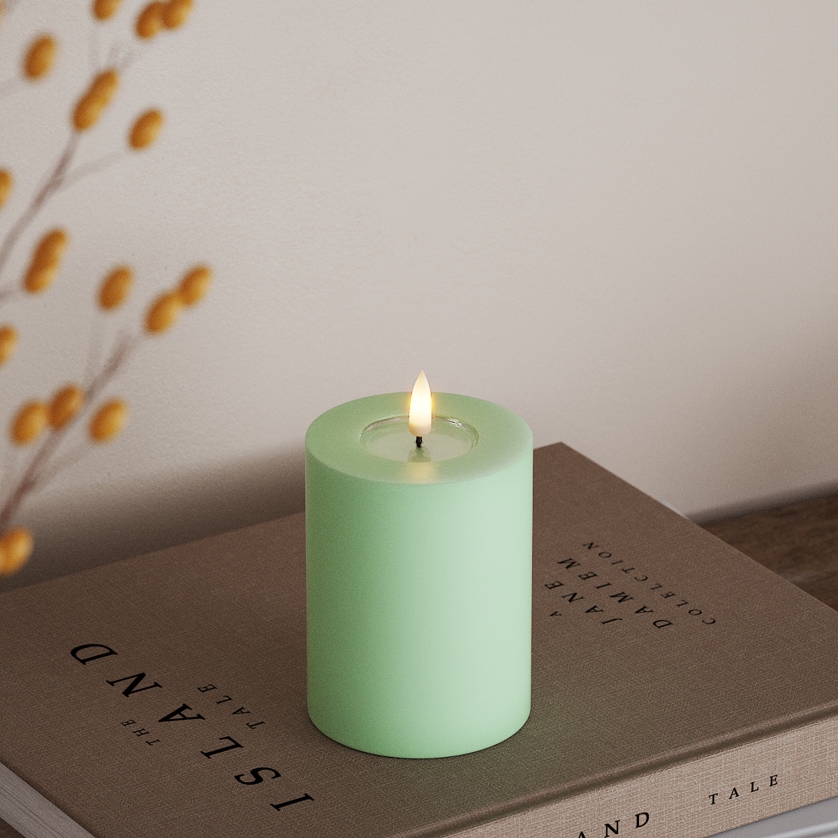 Deluxe Homeart LED blokové svetlo Ø 7,5 x 10 cm Mätová LED blokové svetlo 3