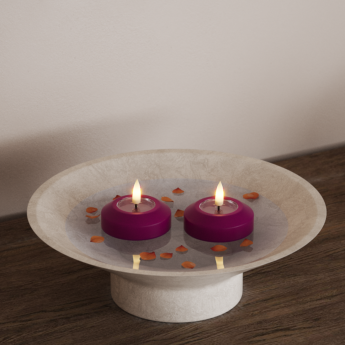 Deluxe Homeart LEDs Vela flutuante Ø 6,1 cm 2 peças Violeta LEDs Vela flutuante 4