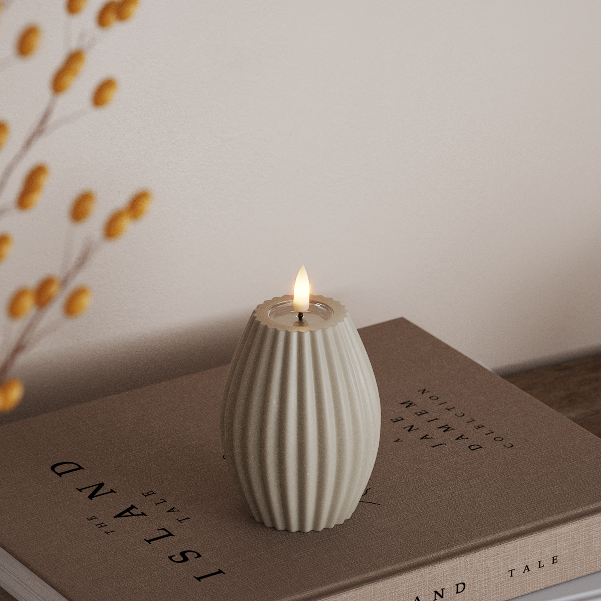 Deluxe Homeart Φωτισμός αυλακιού LED D 7,5 x Υ 10 cm Άμμος Φως αυλακιού LED 3