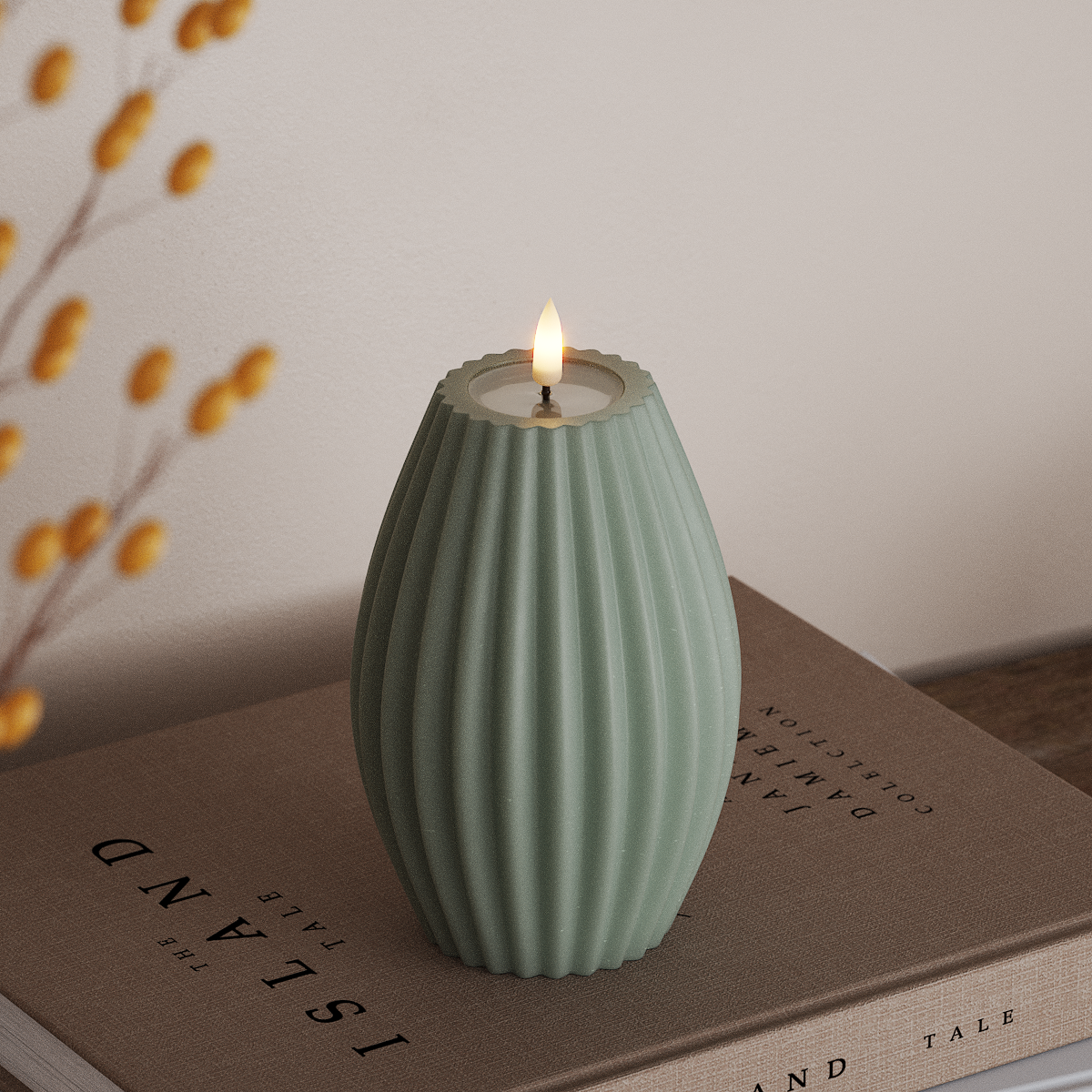 Deluxe Homeart LED drážkové svetlo D 10 x V 15 cm Šalviovozelená LED drážkové svetlo 3