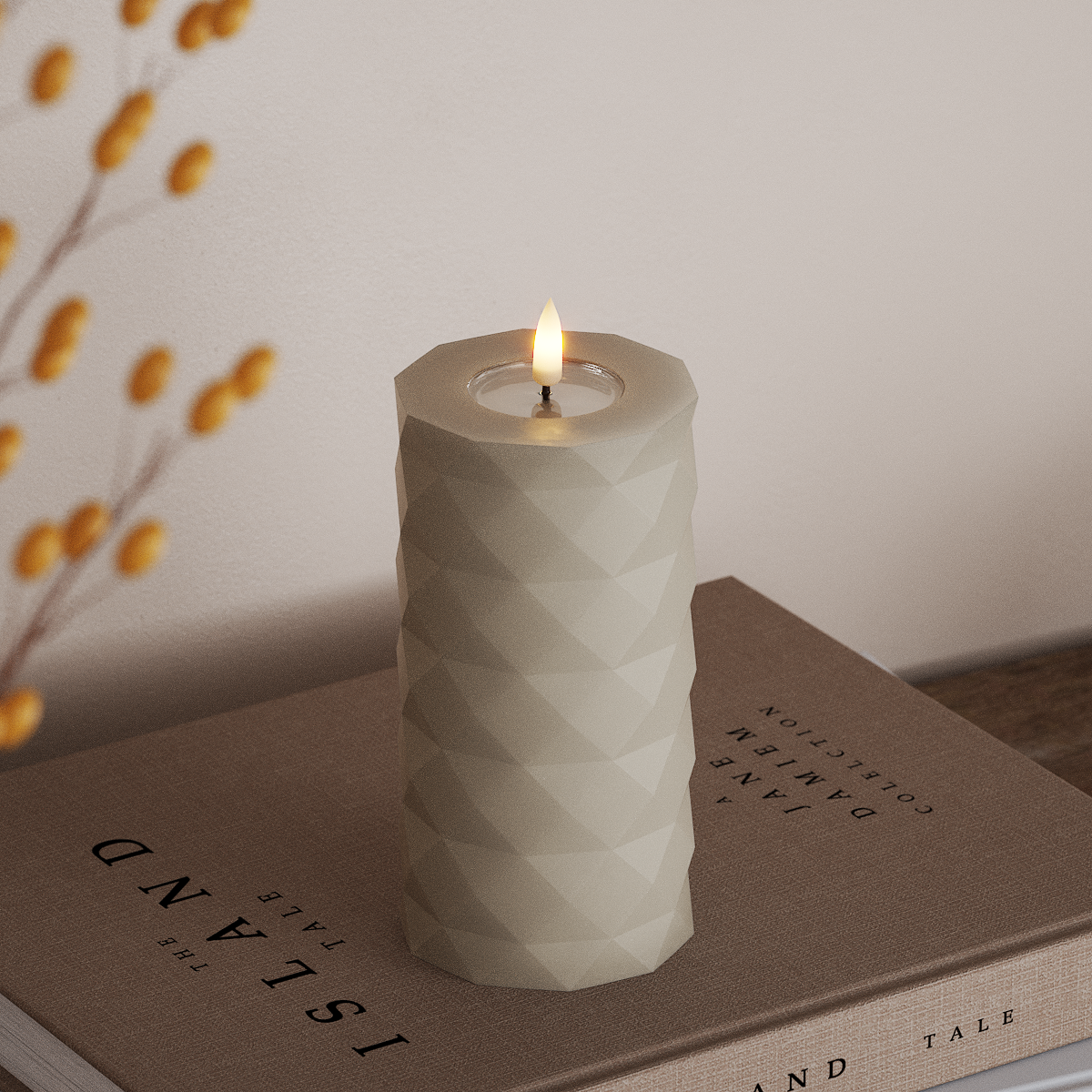 Deluxe Homeart Square LED blokové svetlo Ø 7,5 x 15 cm Piesková LED diódy Square 3