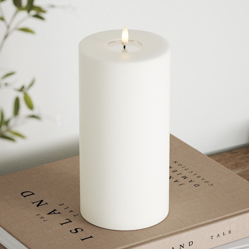 Deluxe Homeart Φωτιστικό μπλοκ LED Ø 10 x 20 cm Λευκό