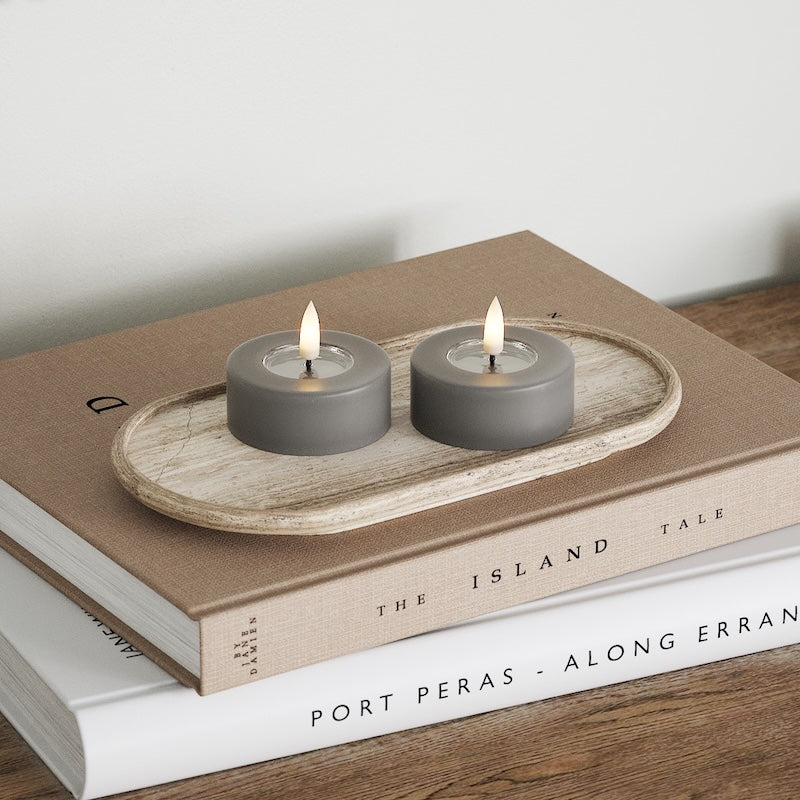 Deluxe Homeart Jumbo LED Vela de chá 2 peças (Grande) Caramelo