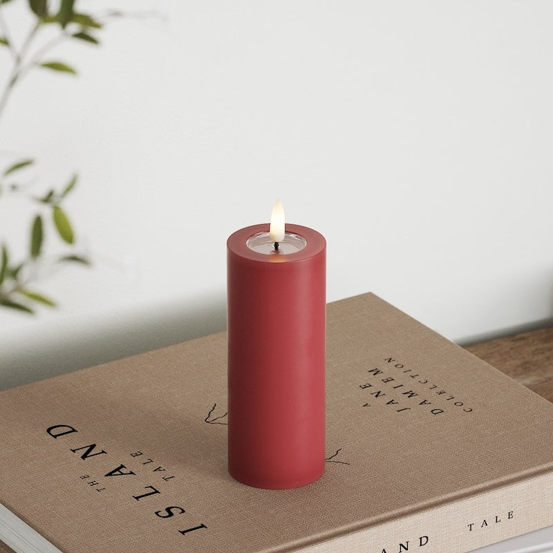 Deluxe Homeart LED blokové světlo Ø 5 x 12,5 cm Bordó