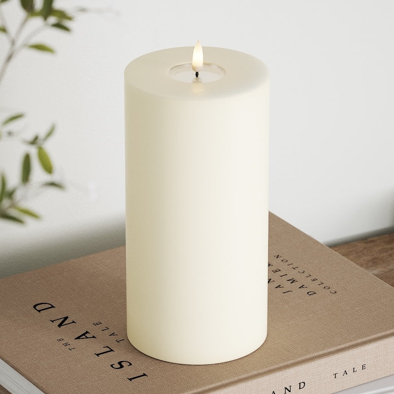 Deluxe Homeart LED blokové světlo Ø 10 x 20 cm Krémová