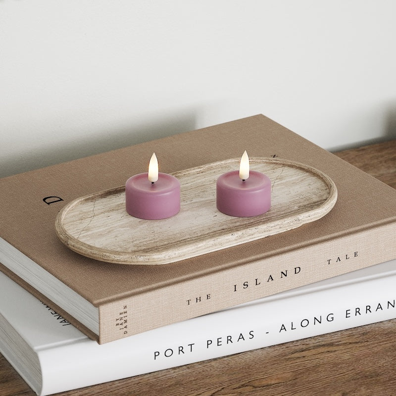 Deluxe Homeart Φωτιστικό τσαγιού LED 2 τεμ. Ανοιχτό μωβ