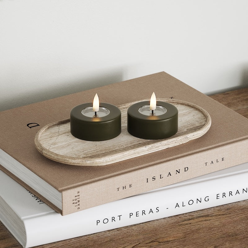 Deluxe Homeart LED Jumbo čajové sviečky 2 ks. (veľký) Bordová