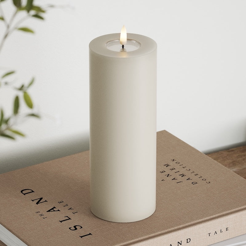 Deluxe Homeart LED blokové svetlo Ø 7,5 x 20 cm Piesková