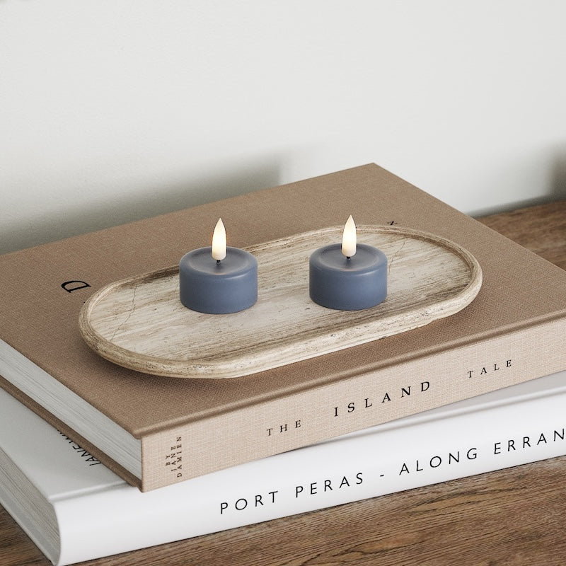 Deluxe Homeart Φωτιστικό τσαγιού LED 2 τεμ. Παγωμένο μπλε