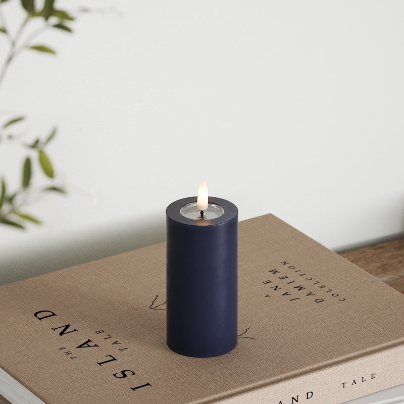 Deluxe Homeart Φωτιστικό μπλοκ LED Ø 5 x 10 cm Βασιλικό μπλε