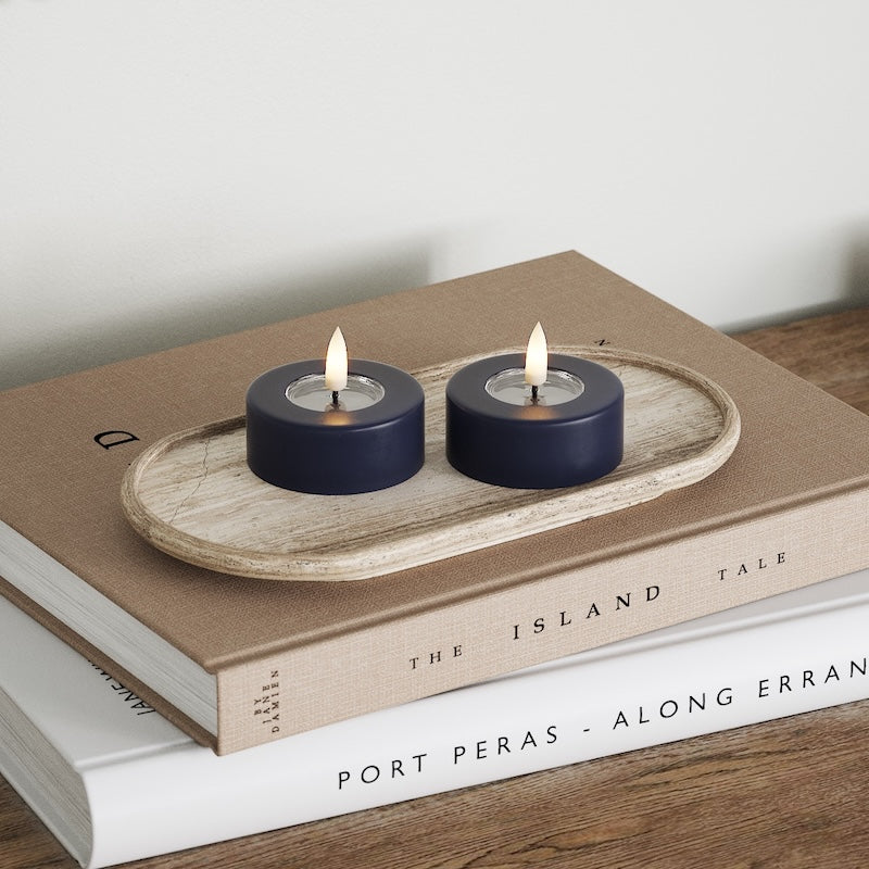 Deluxe Homeart Jumbo LED Vela de chá 2 peças (Grande) Azul real