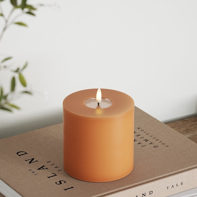 Deluxe Homeart LED blokové svetlo Ø 10 x 10 cm Oranžová