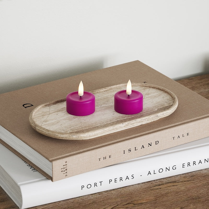 Deluxe Homeart LED-teeküünal 2 tk. Violett