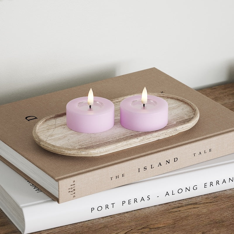 Deluxe Homeart LED Jumbo Värmeljus 2 stycken (stora) Mörkgrön