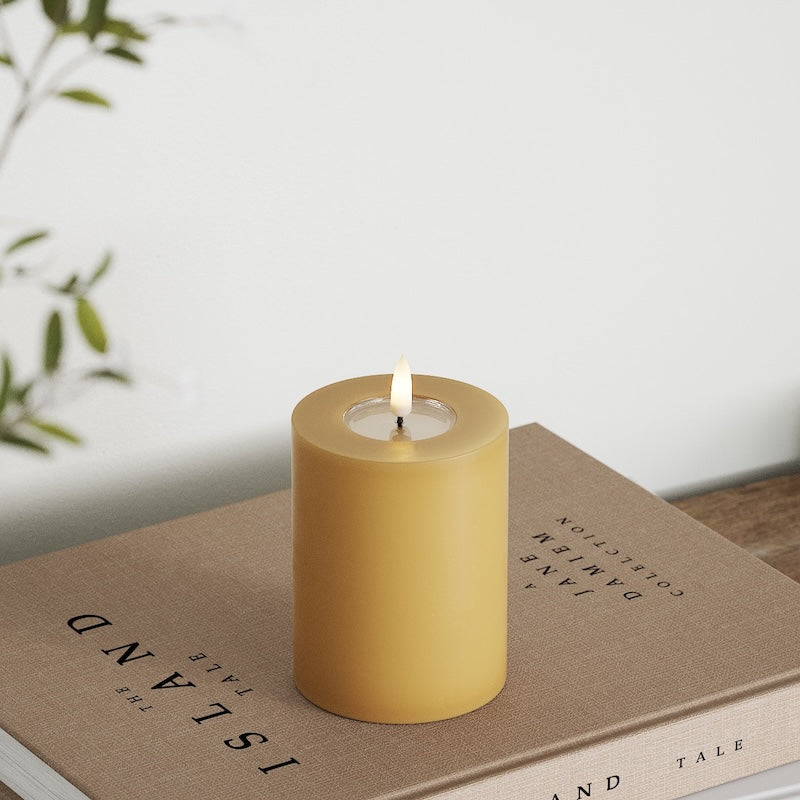 Deluxe Homeart Φωτιστικό μπλοκ LED Ø 7,5 x 10 cm Κάρι