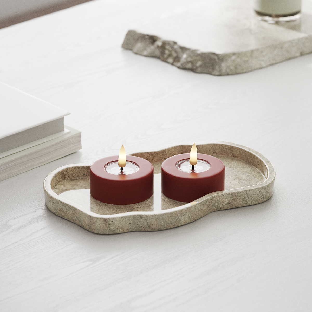 Deluxe Homeart Ρεσώ LED Jumbo 2 τεμ. Μεγάλο Κόκκινο Φωτάκι τσαγιού LED jumbo 1