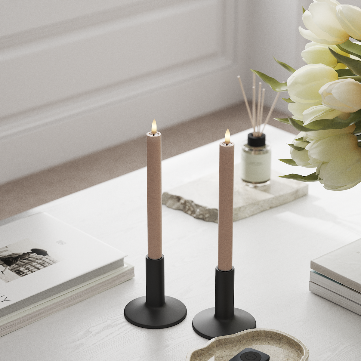 Deluxe Homeart Korunka LED 2 ks, Ø 2 x 24 cm Růžová LED korunkové světlo 1