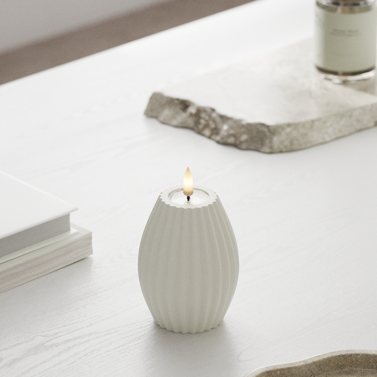 LED RILLELYS D 7.5 x H 10 cm Λευκό