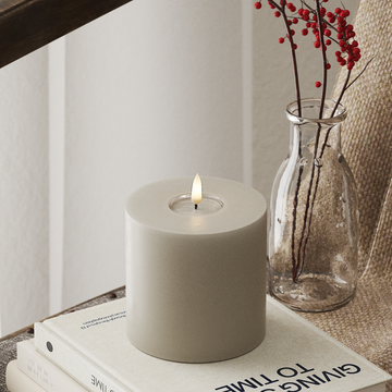 Deluxe Homeart Φωτιστικό μπλοκ LED Ø 10 x 10 cm Άμμος Φως μπλοκ LED 4