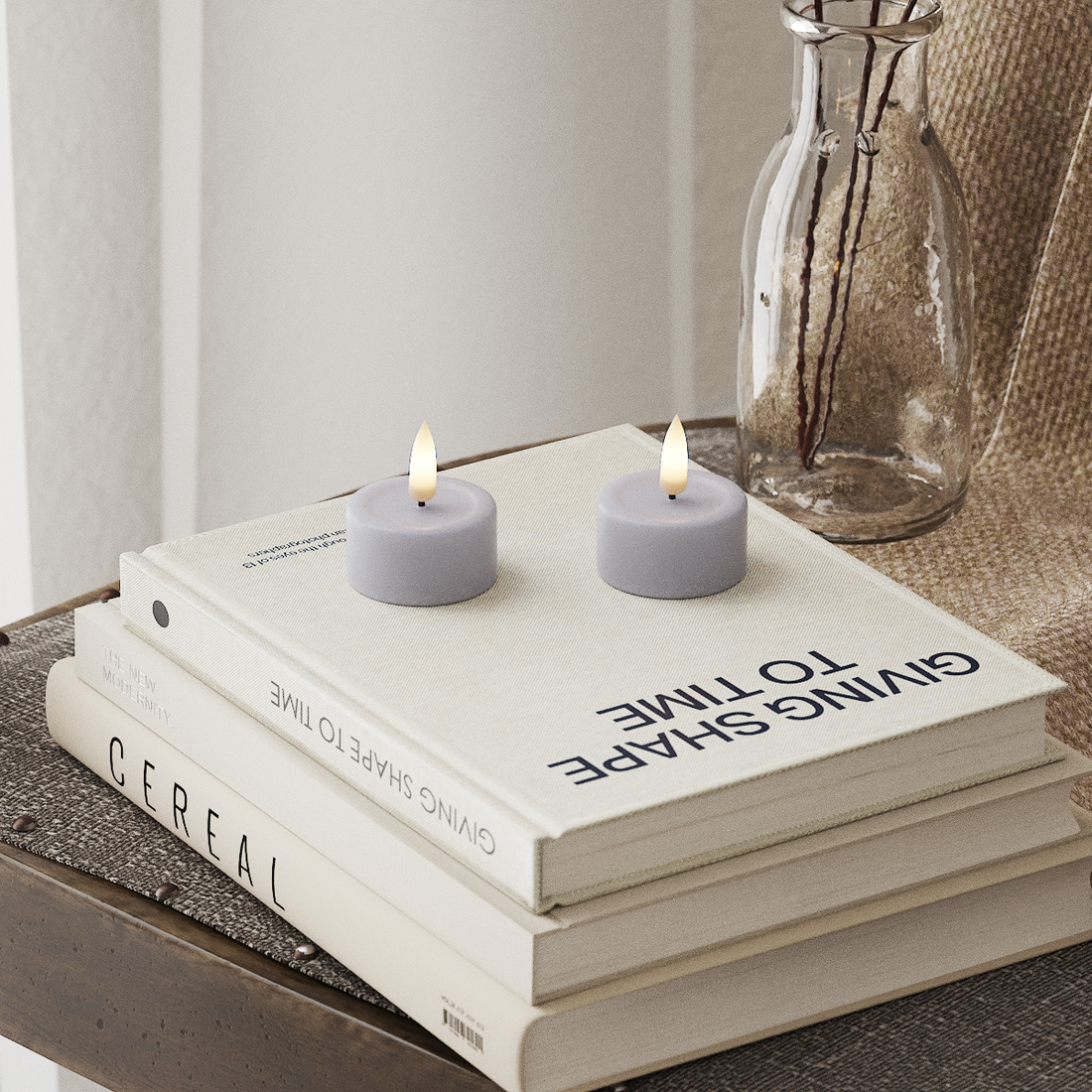 Deluxe Homeart LED Värmeljus 2 stycken Stövet blå LED Värmeljus 4