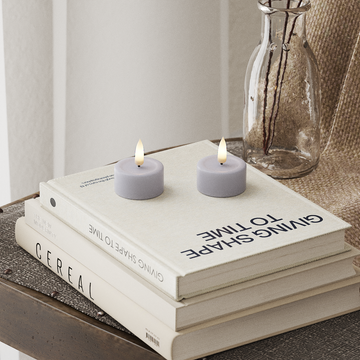 Deluxe Homeart Φωτιστικό τσαγιού LED 2 τεμ. Ξεθωριασμένο μπλε Φωτιστικό τσαγιού LED 4