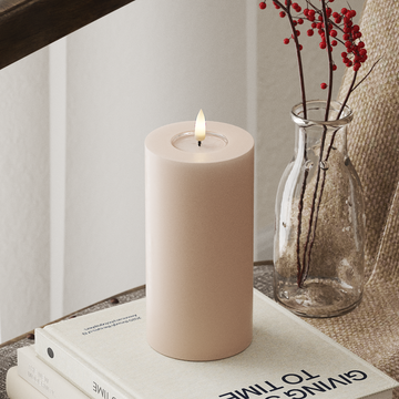 Deluxe Homeart Φωτιστικό μπλοκ LED Ø 7,5 x 15 cm Ροζ Φως μπλοκ LED 4